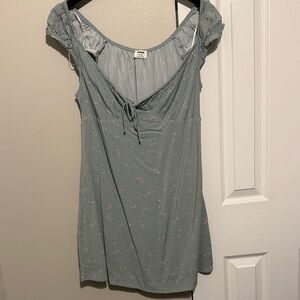Cotton On Sage Floral Mini Dress